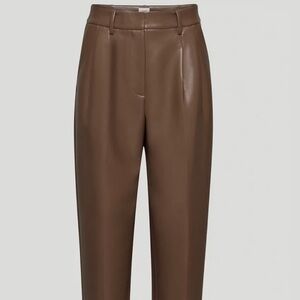 Aritzia Wilfred Carrot Vegan Leather Pants